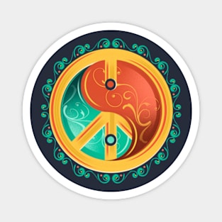 Yin Yang Peace Magnet